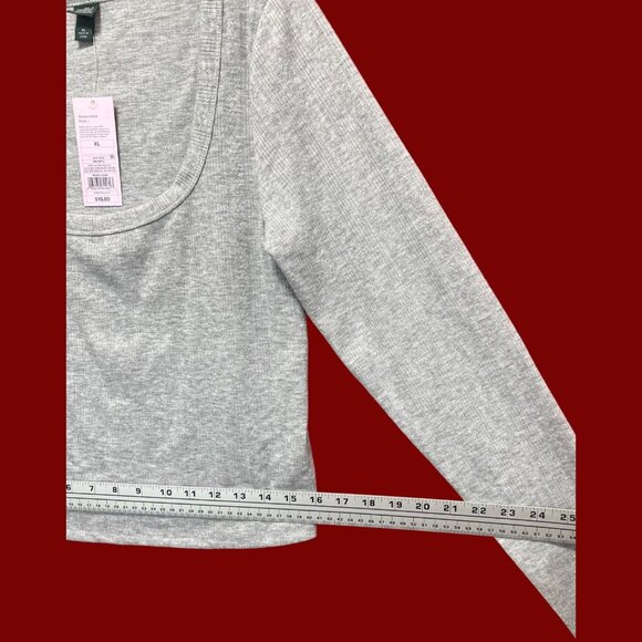 Wild Fable - Women's Long Sleeve T-Shirt - Grey - Extra Large - Picture 5 of 13